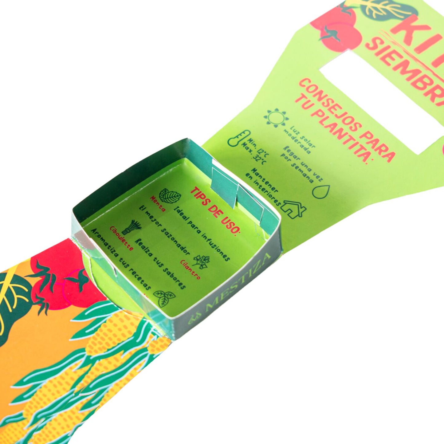 Kit de Siembra Kony 8 Palo Rosa con Semillas de Ciboulette