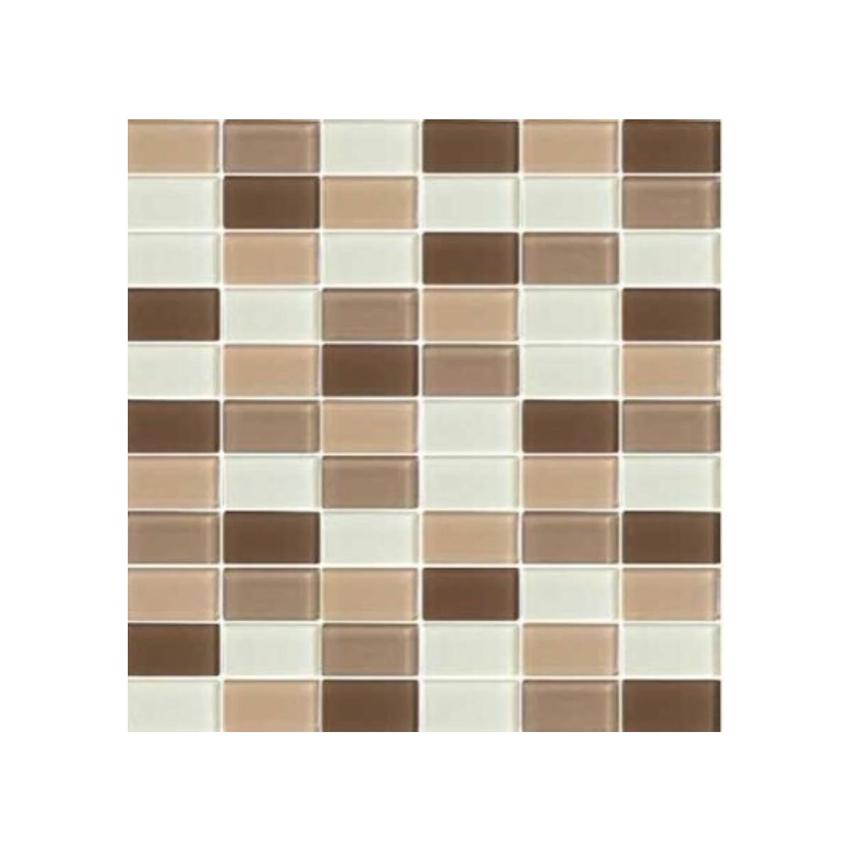 Malla Mosaico Rectángulos Cafe/Beige - 30x30 cm