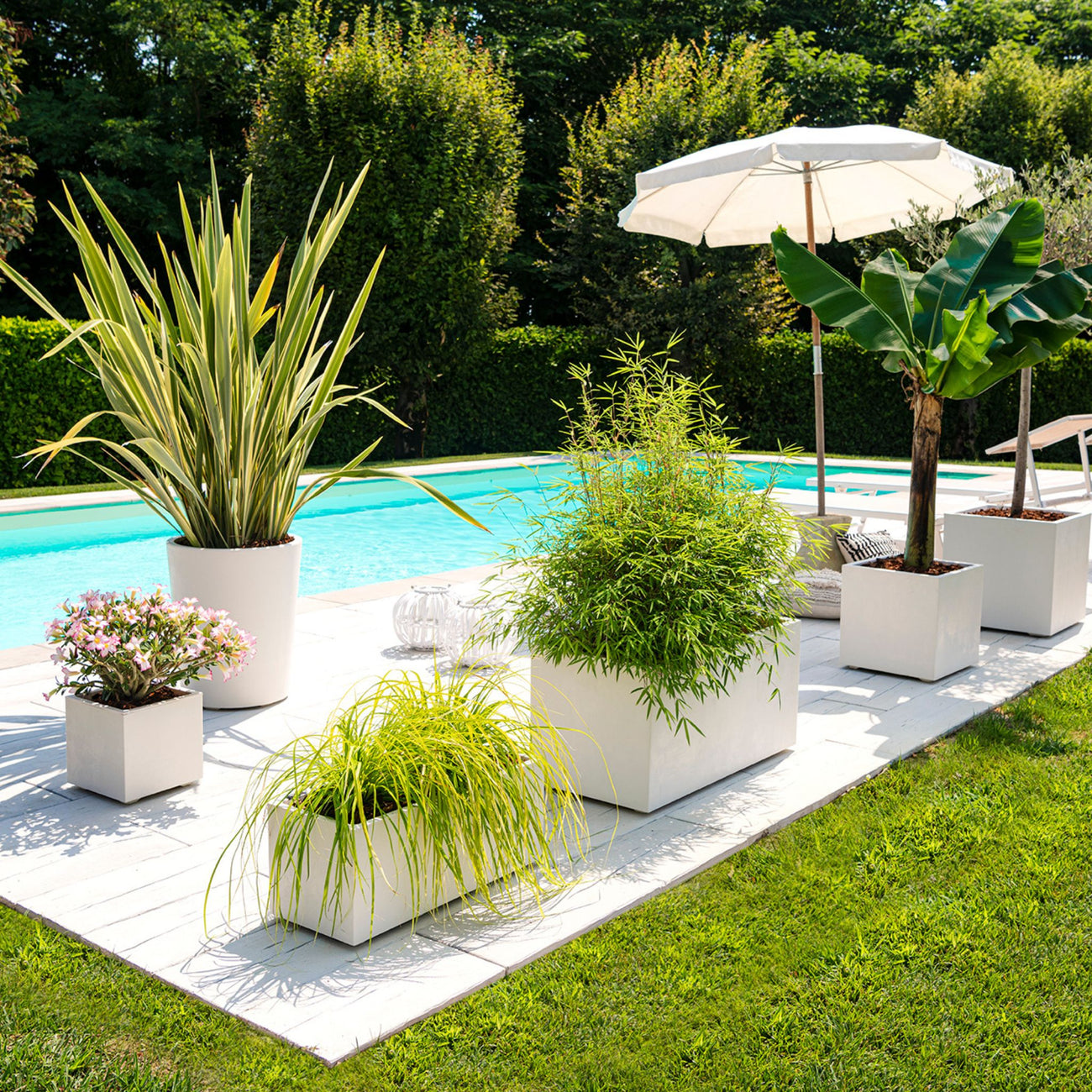 Jardineras y Cubos Simil Cemento