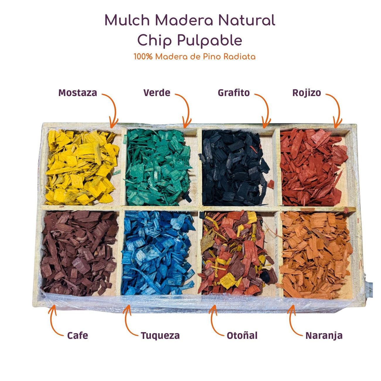 Mulch Decorativo de Madera Natural