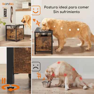 Mueble Pet Comedor Elevado y Despensa - Ali 03