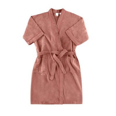 Bata Venus Rosa Malba Terciopelo - 300g/m² - 100% Algodón