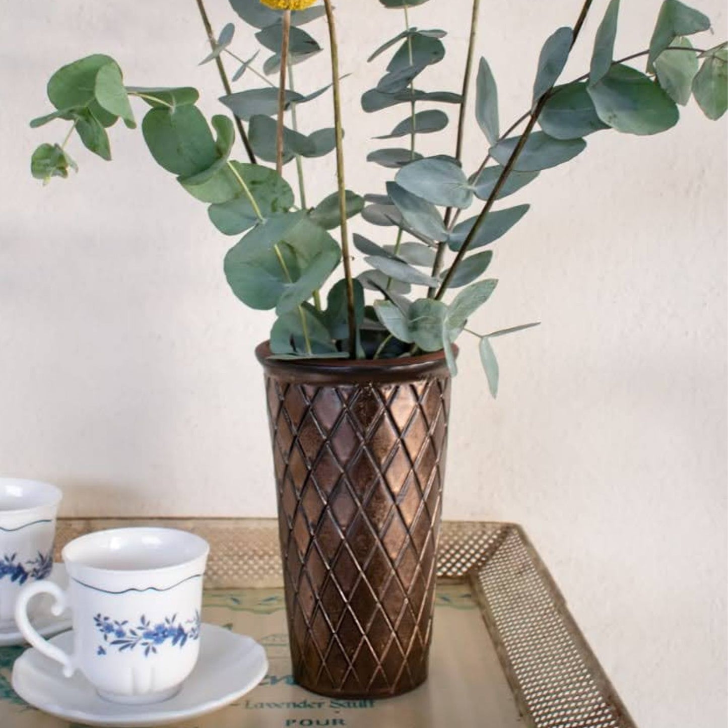 Florero Ceramico Bronce Pierrot