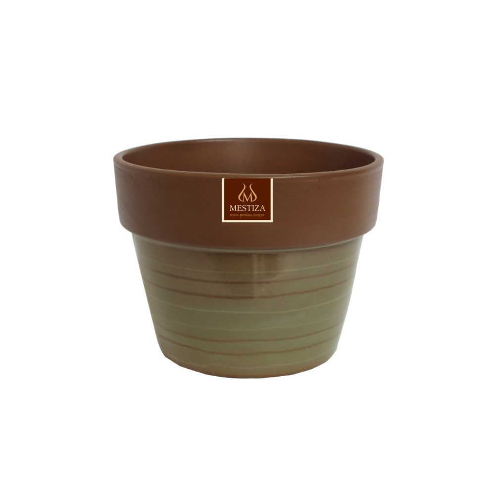 Maceta Boca Ancha Ceramica Greta 15cm
