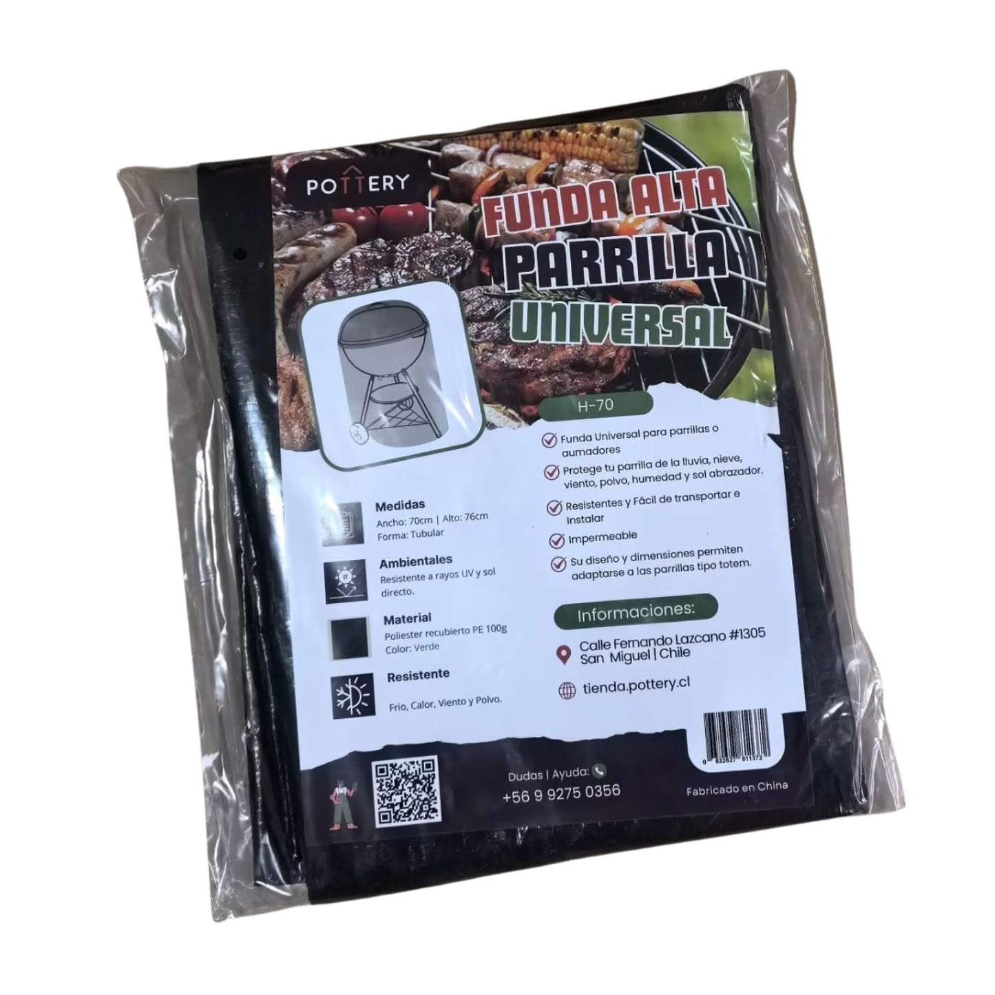 Funda Universal Cilindrica Ema70 Parrillas, Estufas