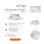 Juego de Sábanas 4 Piezas AURORA, 2  1⁄2 plazas - 180 hilos en 100% Algodón