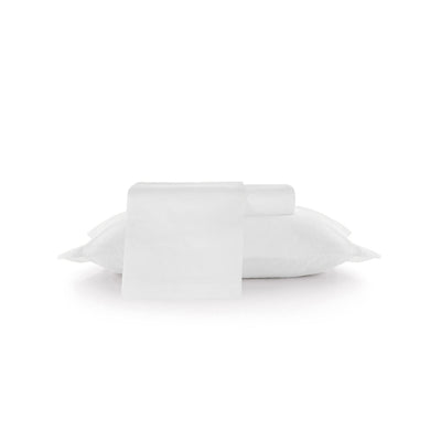 Juego de Sábanas 4 Piezas BLANCO, 2  1⁄2 plazas - 180 hilos en 100% Algodón