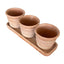 Kit 3 Maceteros Siena con Bandeja Terracota