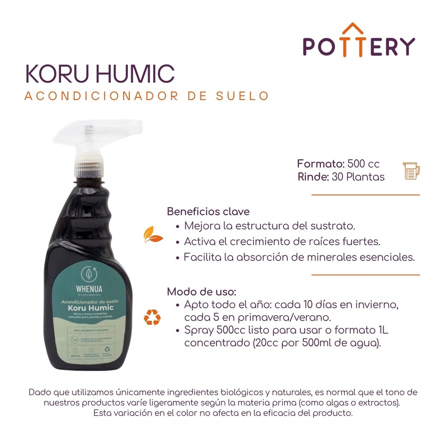 Acondicionador de Suelo Koru Humic - 500cc Spray