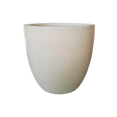 Macetero Woolly 28 Blanco Arena
