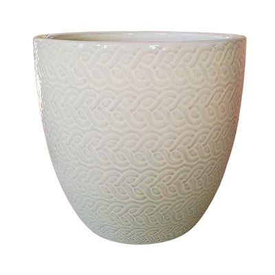 Macetero Woolly 36 Blanco Arena