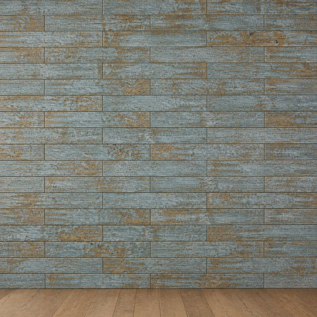 Pack de 5 Enchape Ceramico Vintage Azul Esverdeado (22x7cm c/u)