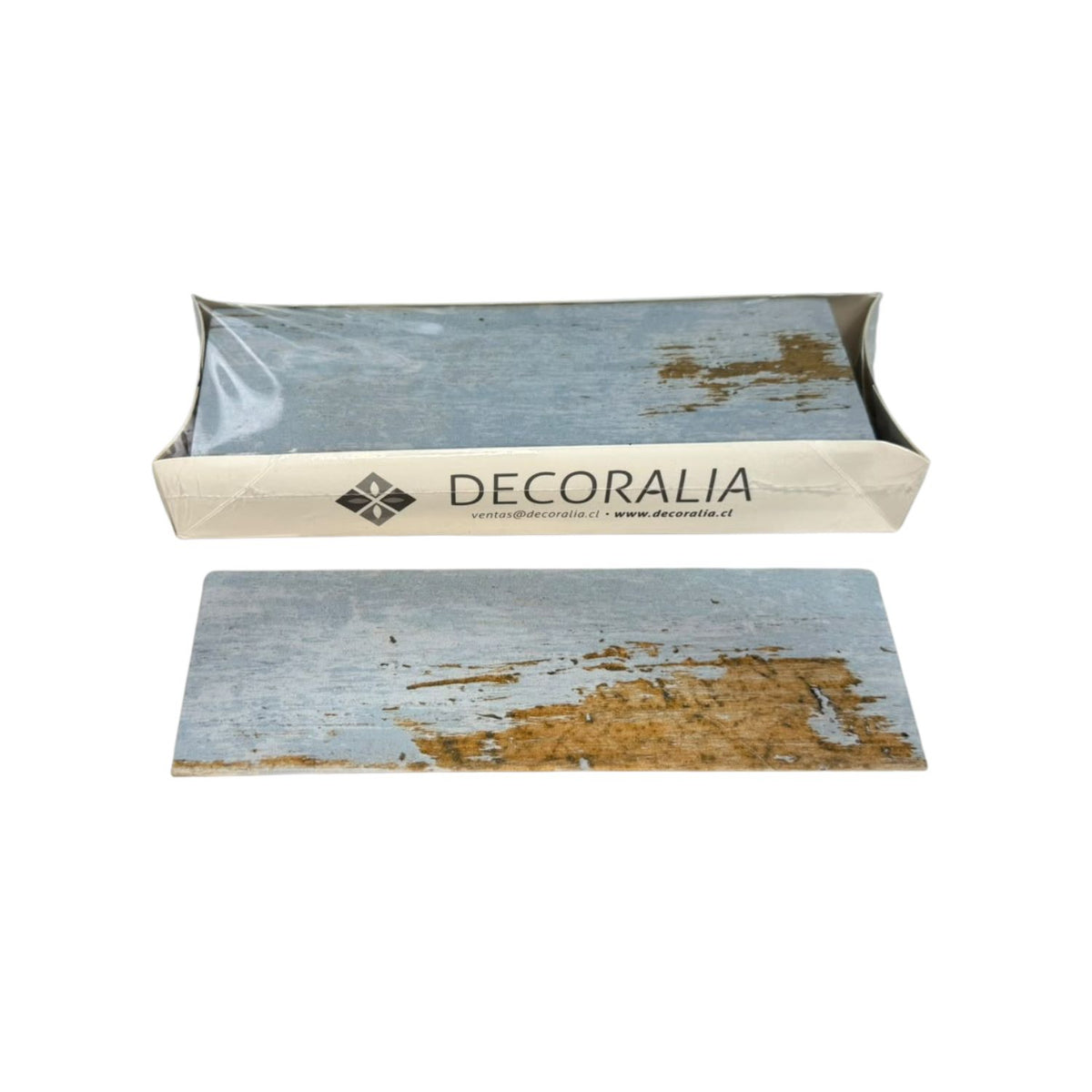 Pack de 5 Enchape Ceramico Vintage Celeste (22x7cm c/u)