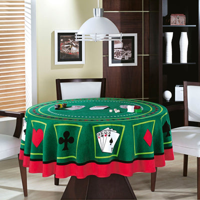 Mantel Terciopelo Redondo Casino - 100% Algodón - Teka