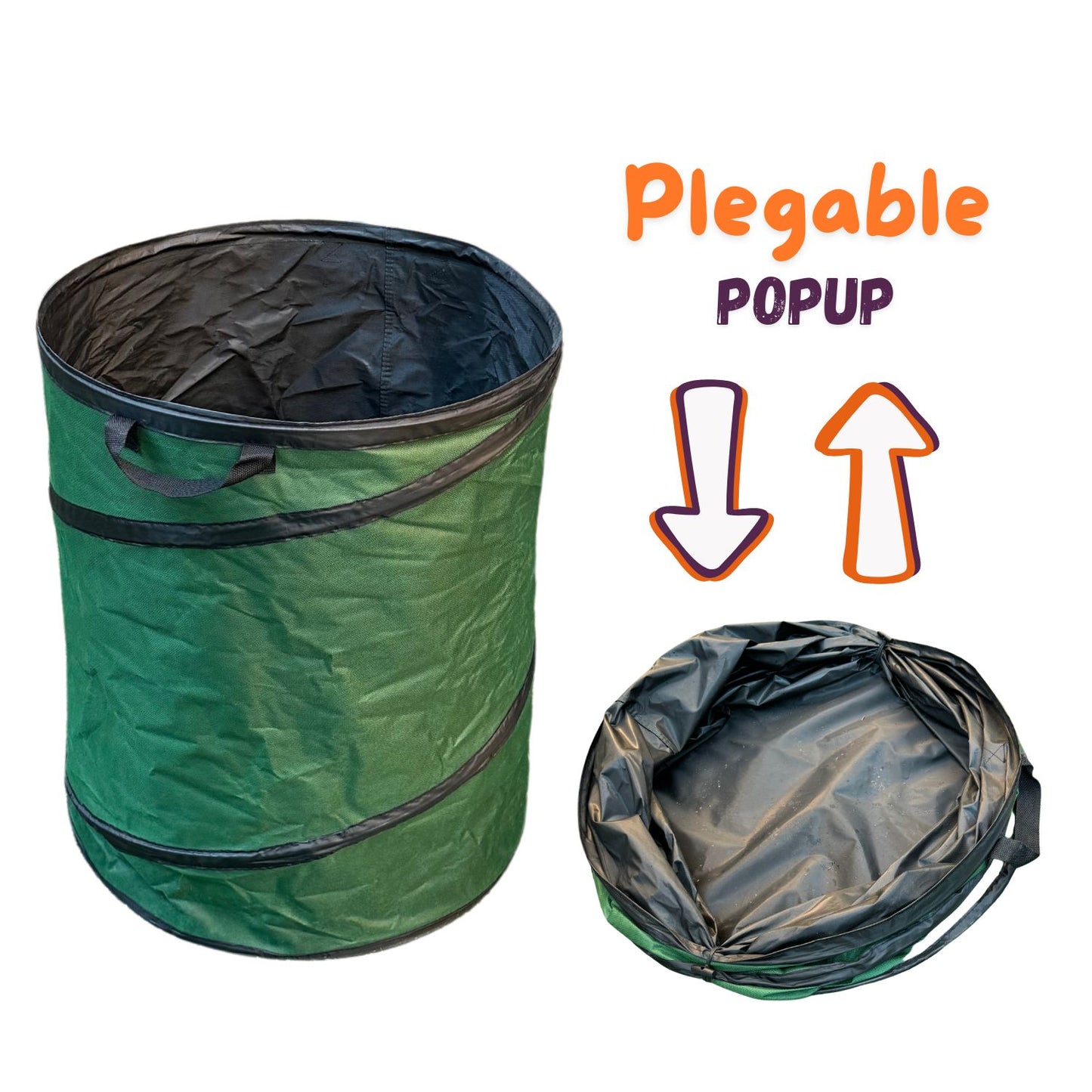 Bolsa Multiuso PopUp Plegable 161 Lts Verde XXL