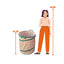 Bolsa Multiuso PopUp Plegable 161Lts Beige PVC300g XXL