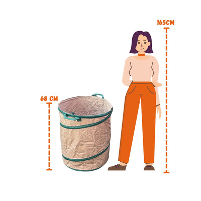 Bolsa Multiuso PopUp Plegable 161Lts Beige PVC300g XXL