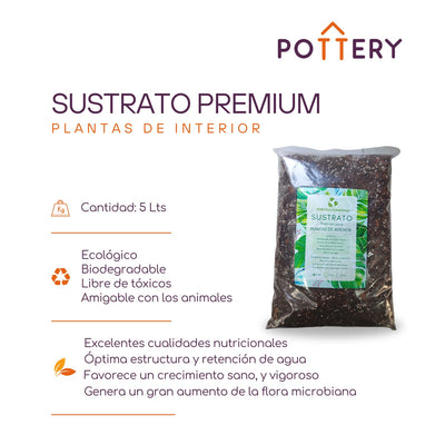 Sustrato Premium para Plantas de Interior 5 lts