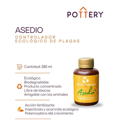 Asedio 280 ml - Controlador ecológico de plagas