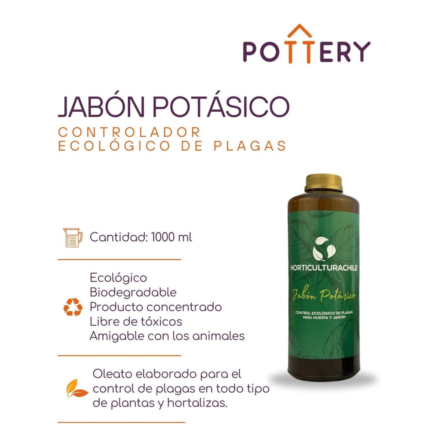 Jabón Potásico 1 Lt - Controlador ecológico de plagas