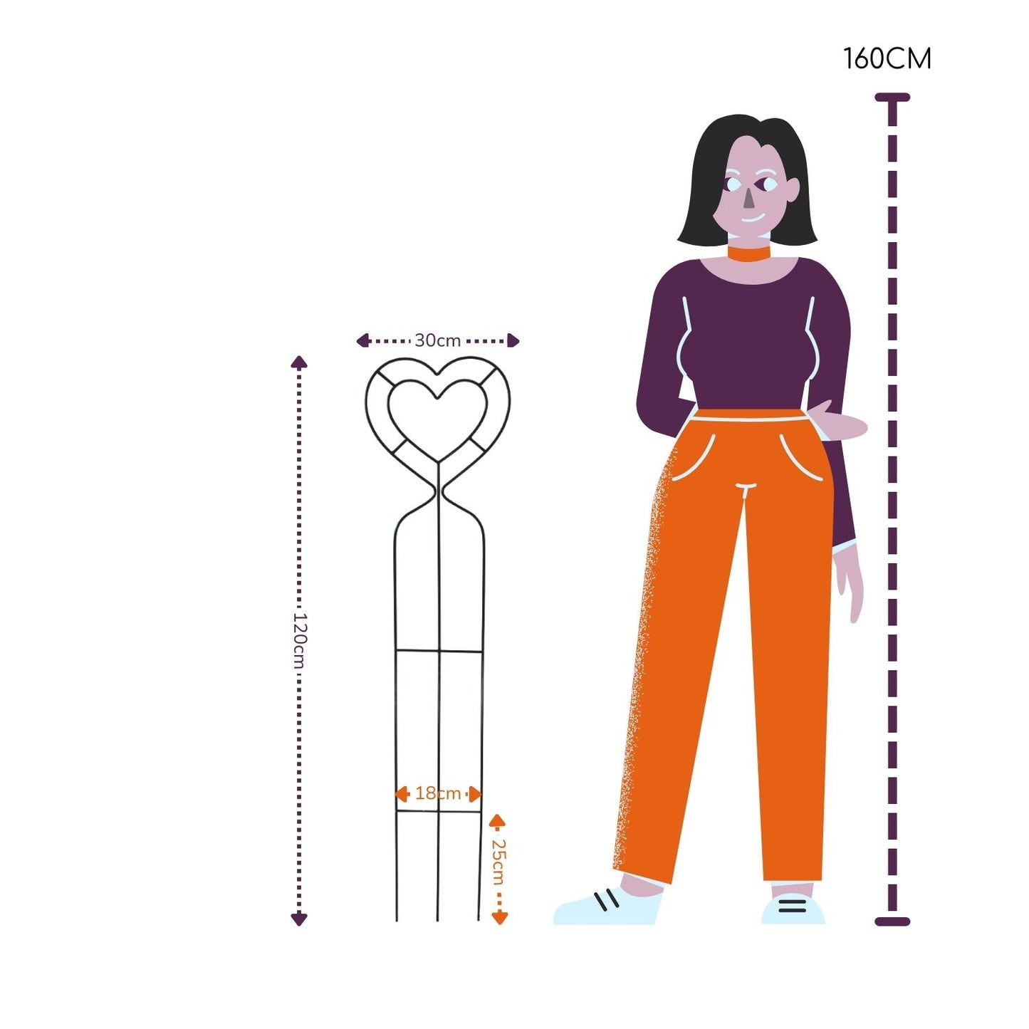 Soporte para Plantas Trepadora Corazón