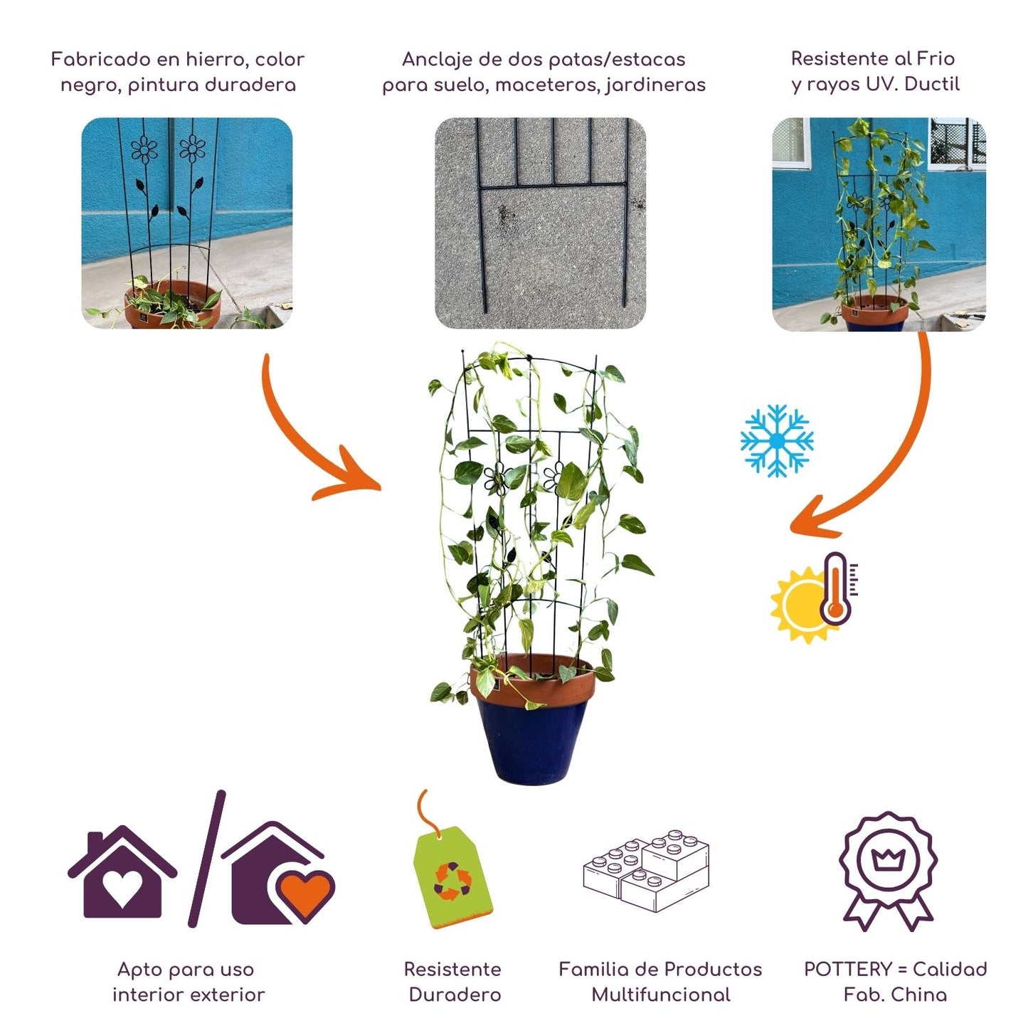 Soporte para Plantas Trepadora Flores