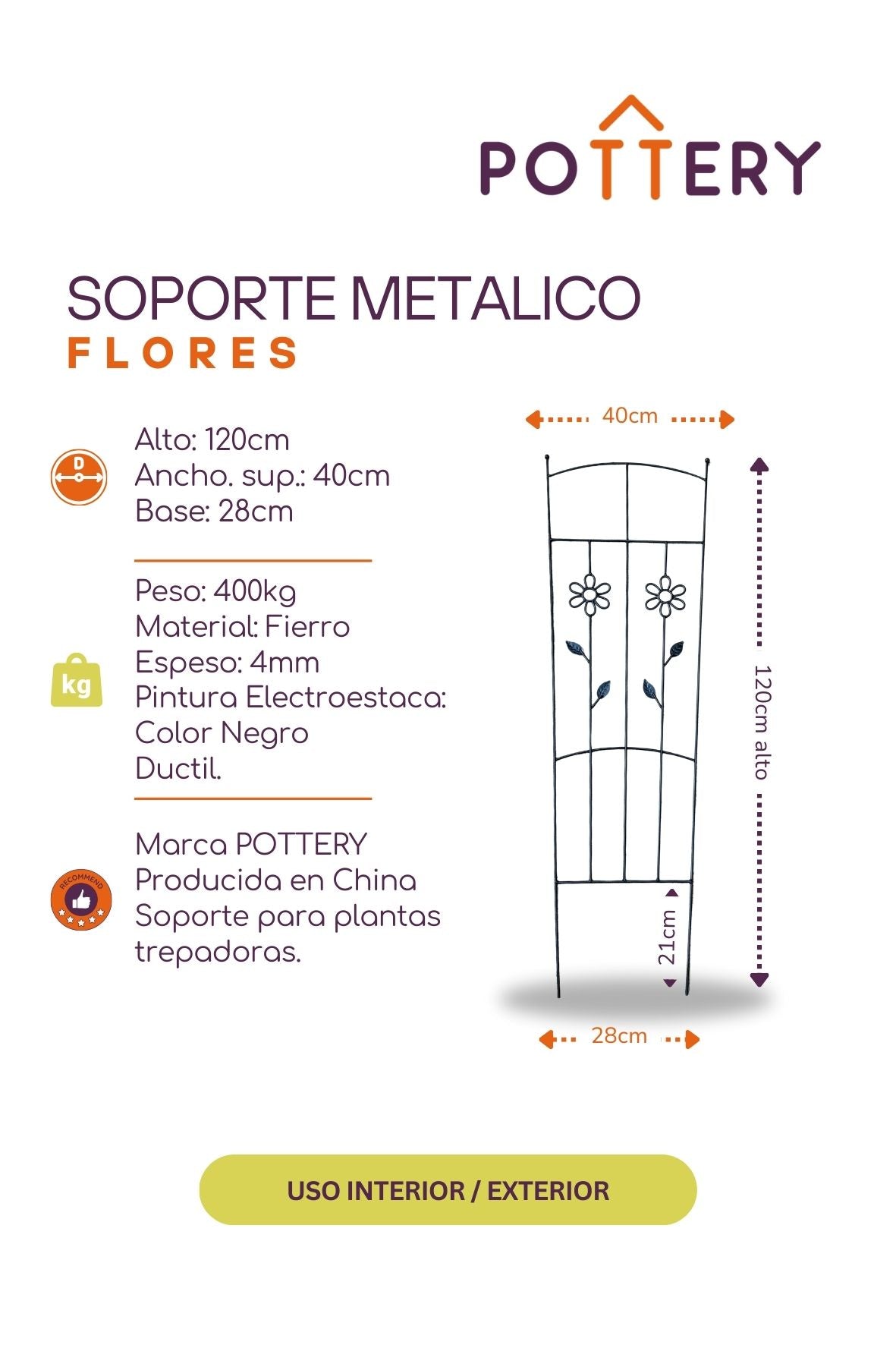 Soporte para Plantas Trepadora Flores
