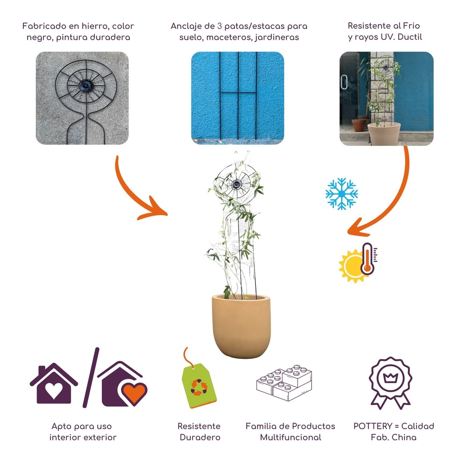 Soporte para Plantas Trepadora Sol