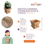Set Maceta Cuadrada con Relieve Oliva con plato