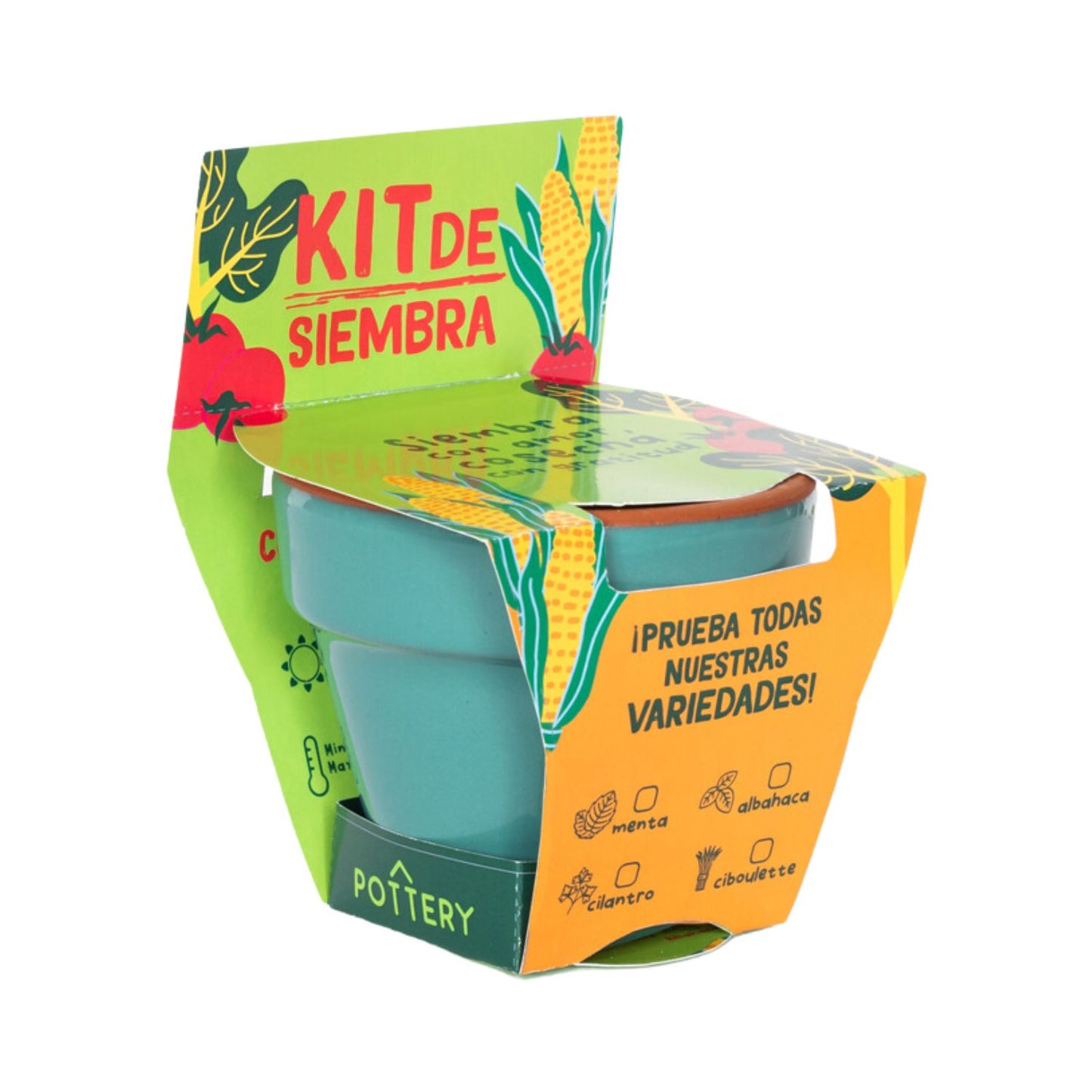 Kit de Siembra Kony 8 Esmeralda con Semillas de Cilantro