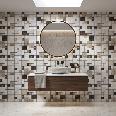 Malla Mosaico Travertino - 30x30 cm