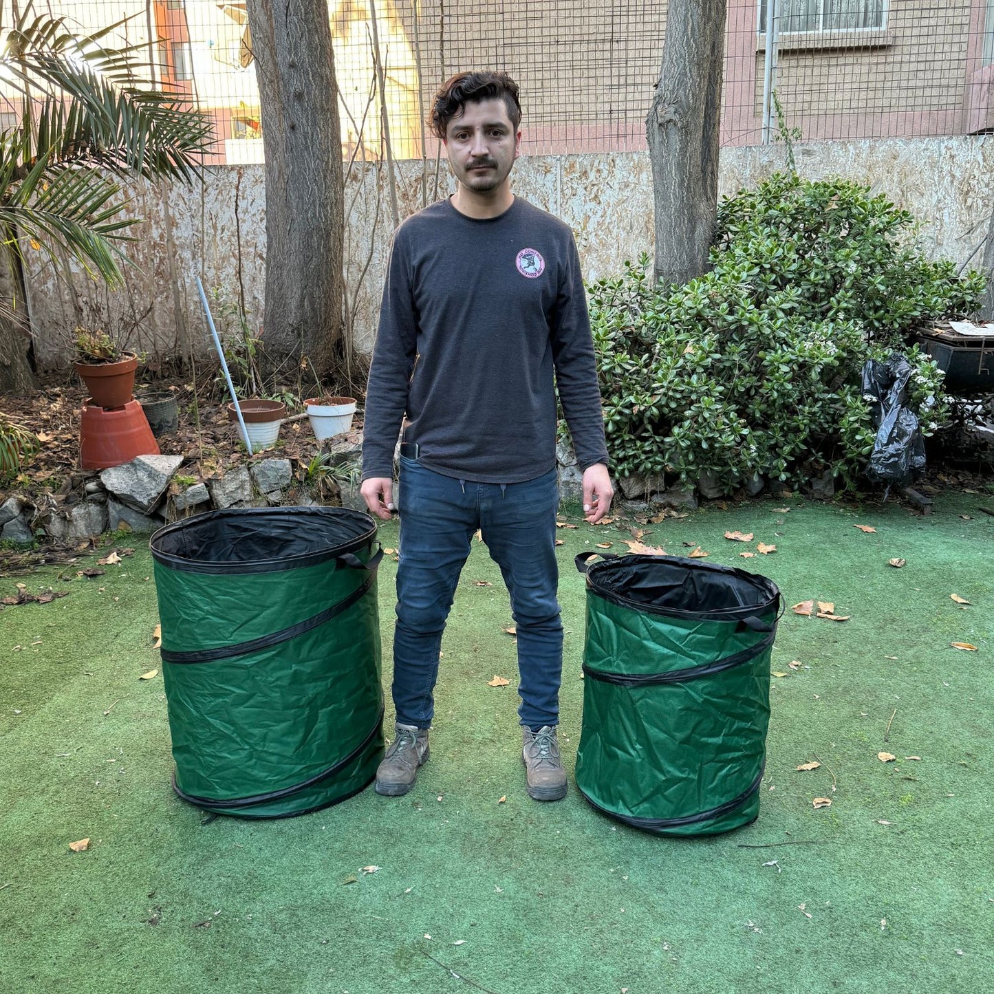 Bolsa Multiuso PopUp Plegable 161 Lts Verde XXL