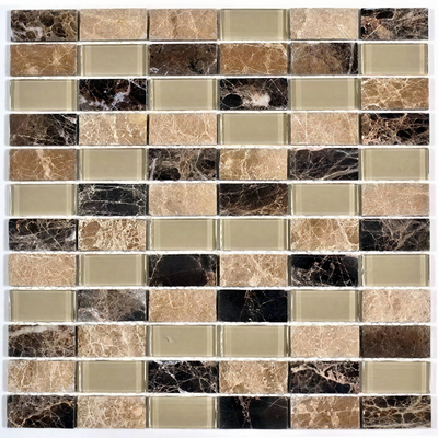 Malla Mosaico Rectángulos Terra Beige - 30x30 cm