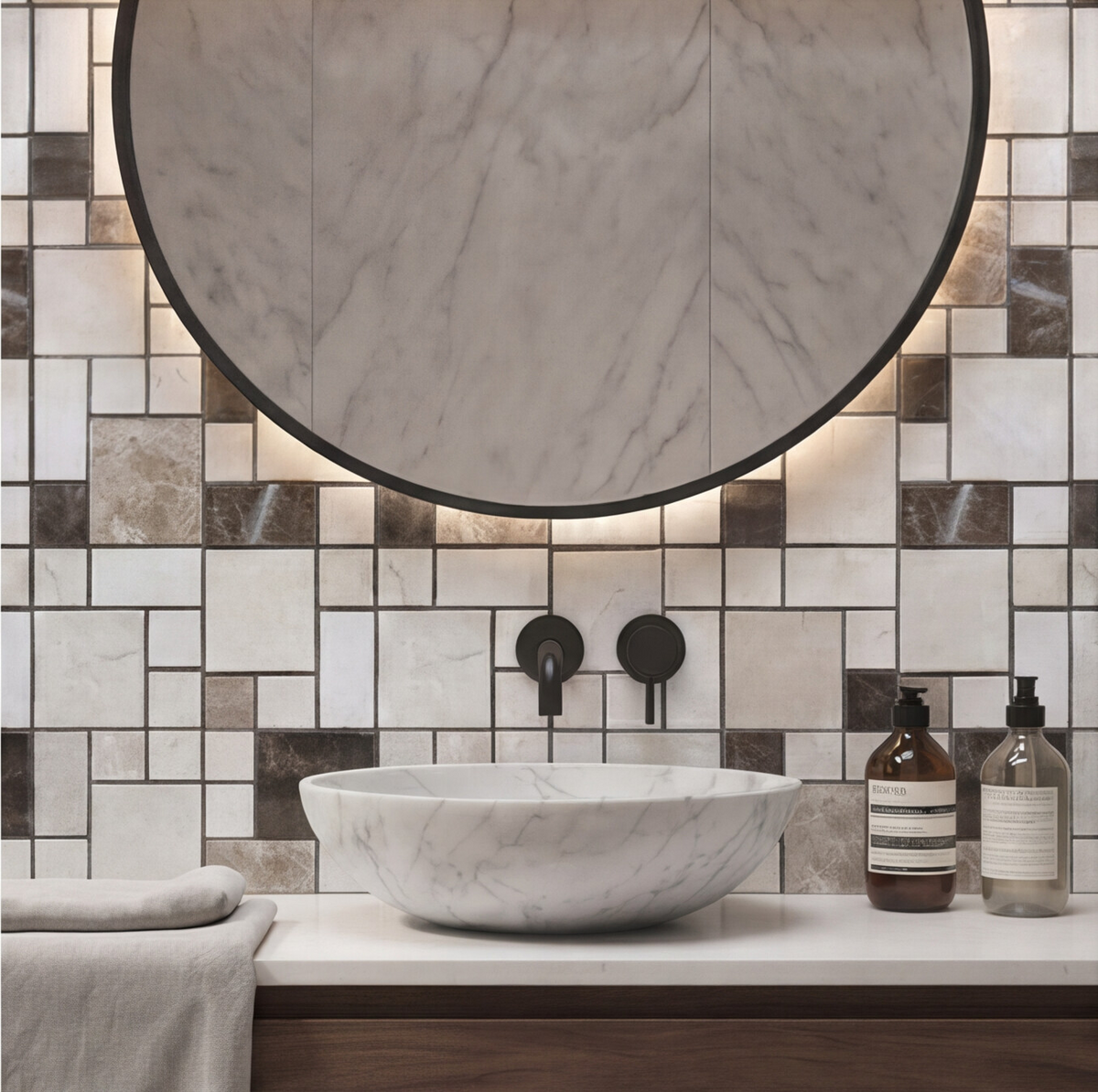 Malla Mosaico Travertino - 30x30 cm