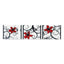 Pack 3 unidades Listel Belky Rojo - 8,5x35cm