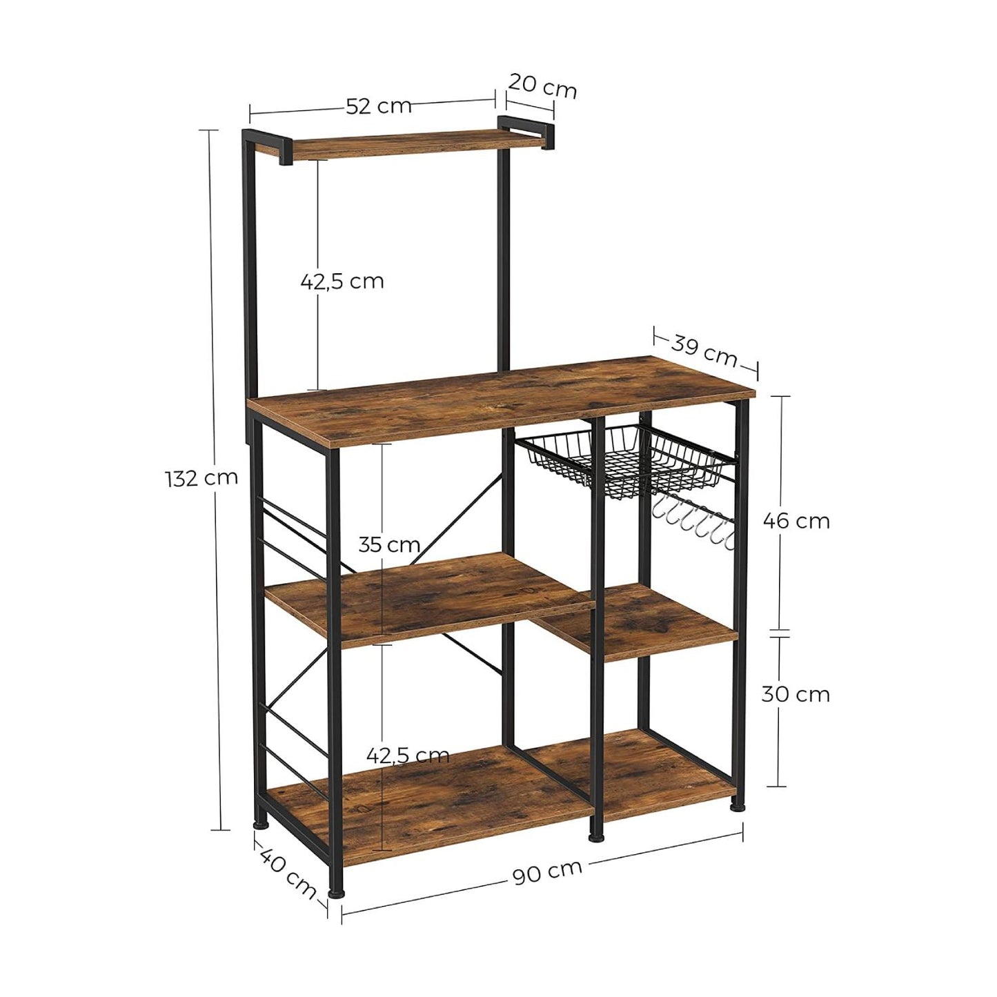 Estantería de Cocina con Repisas - ABA35