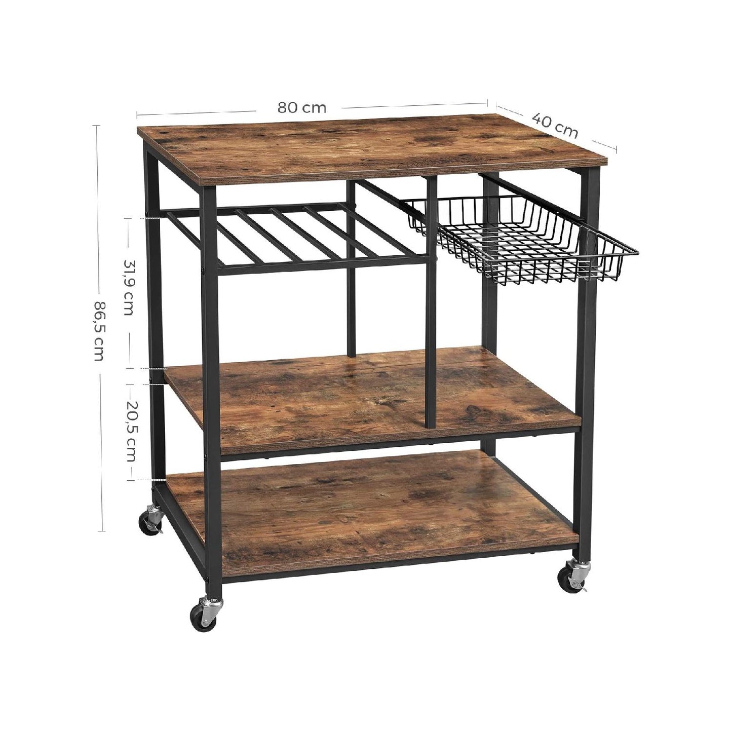 Estantería de Cocina con Ruedas - ABA80