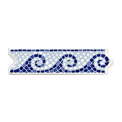 Pack 3 unidades Listel Piscina Olas - 8,5x33cm