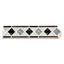Pack 4 unidades Listel Rombo Gris - 5,5x26cm