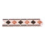 Pack 4 unidades Listel Rombo Marron - 5,5x26cm