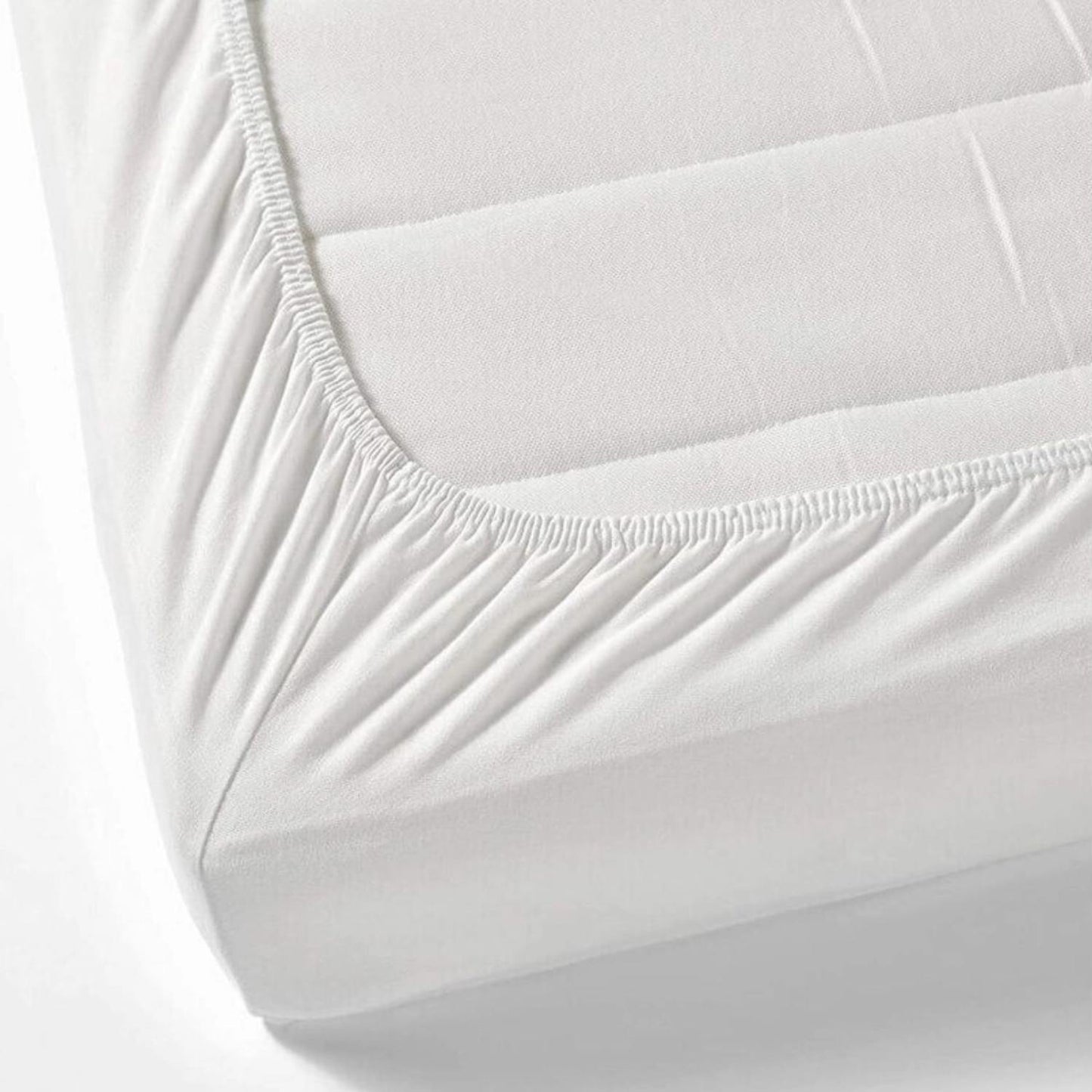 Sábana Bajera Blanca 2 ½ Plaza Elasticada Safira - 300 Hilos 100% algodón - Teka