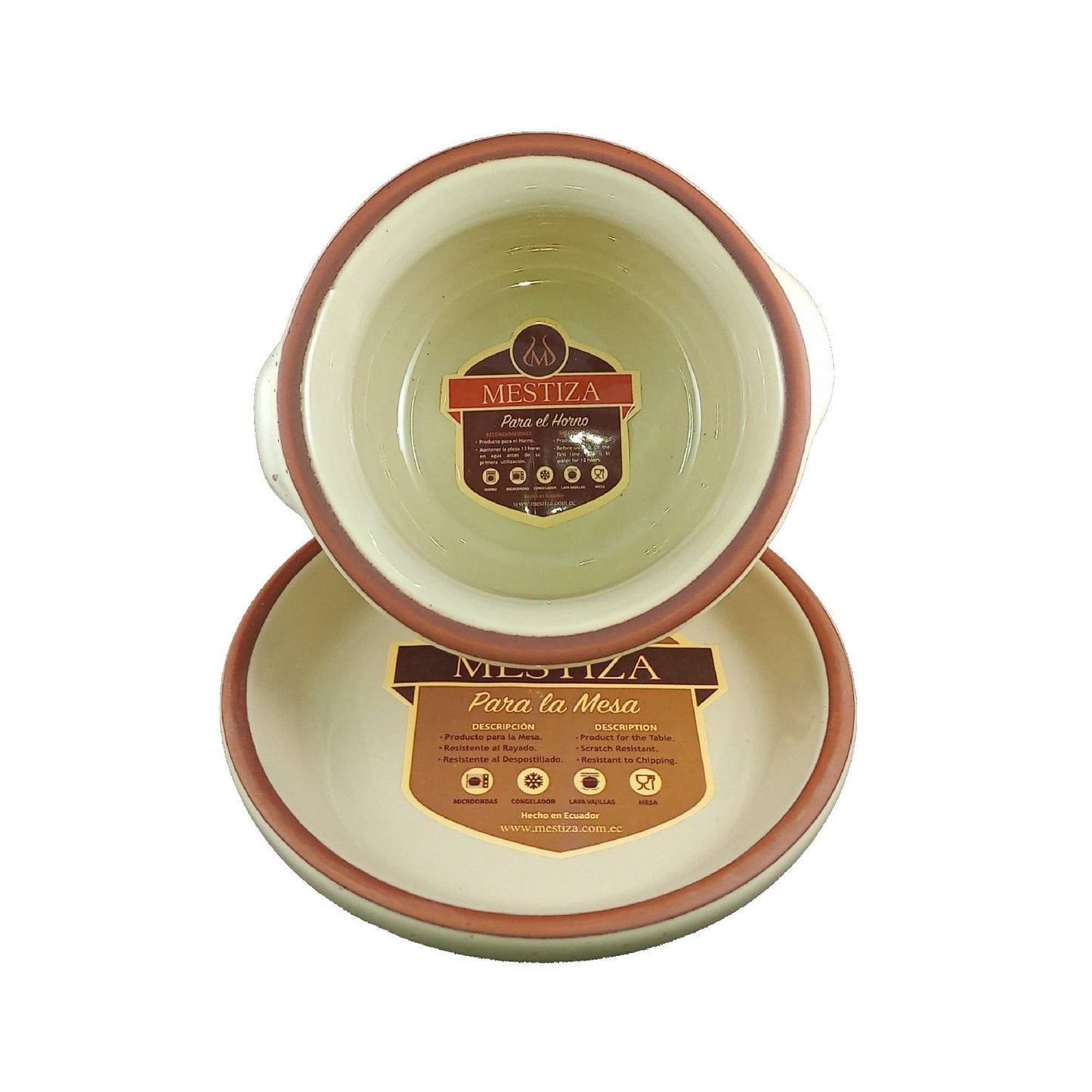 Set de Cacerolas y Platos Crema Miel