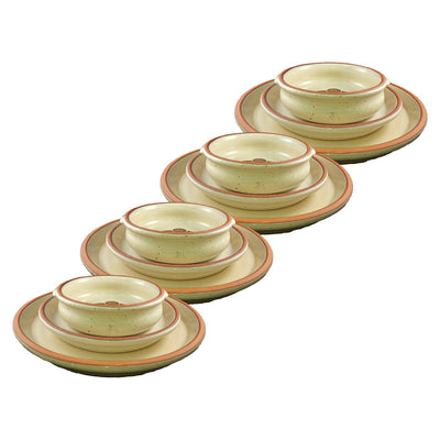 Set de Platos y Cazuelas Crema Miel