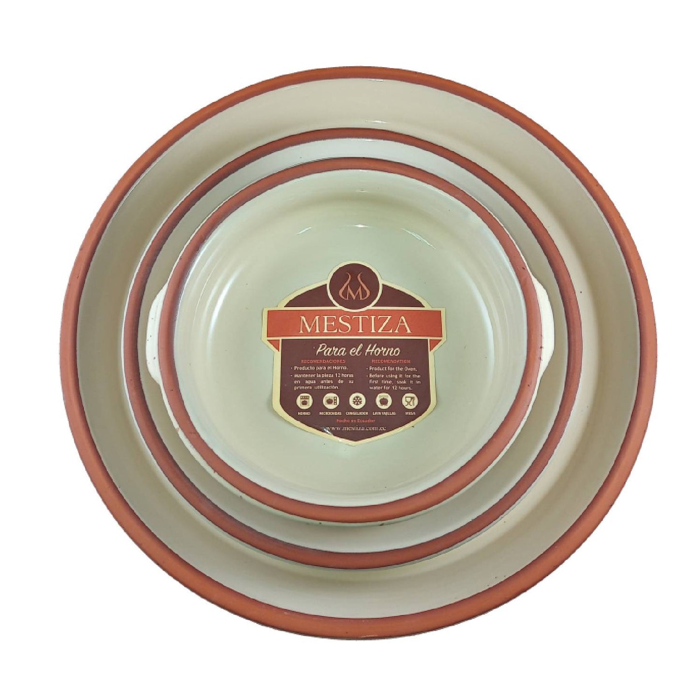 Set de Platos y Cazuelas Crema Miel