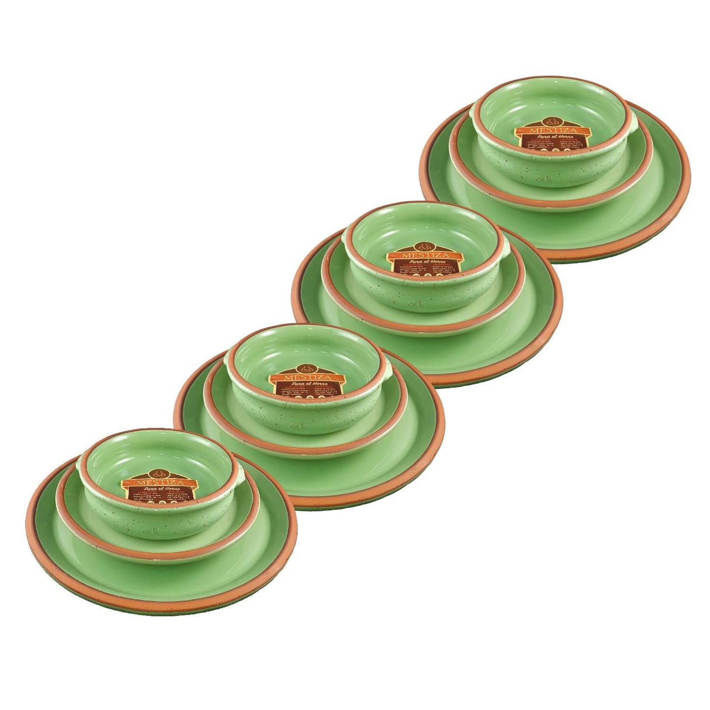 Set de Platos y Cazuelas Menta Miel