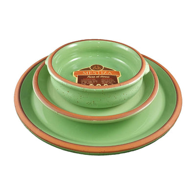 Set de Platos y Cazuelas Menta Miel