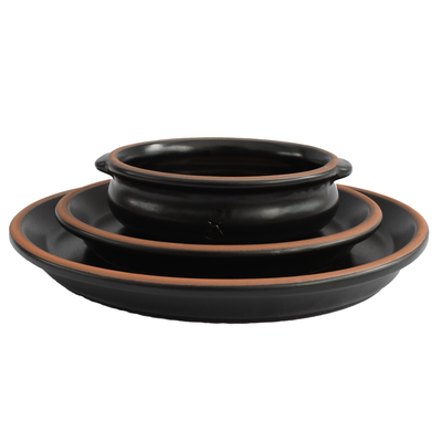 Set de Platos y Cazuelas Negro Ébano