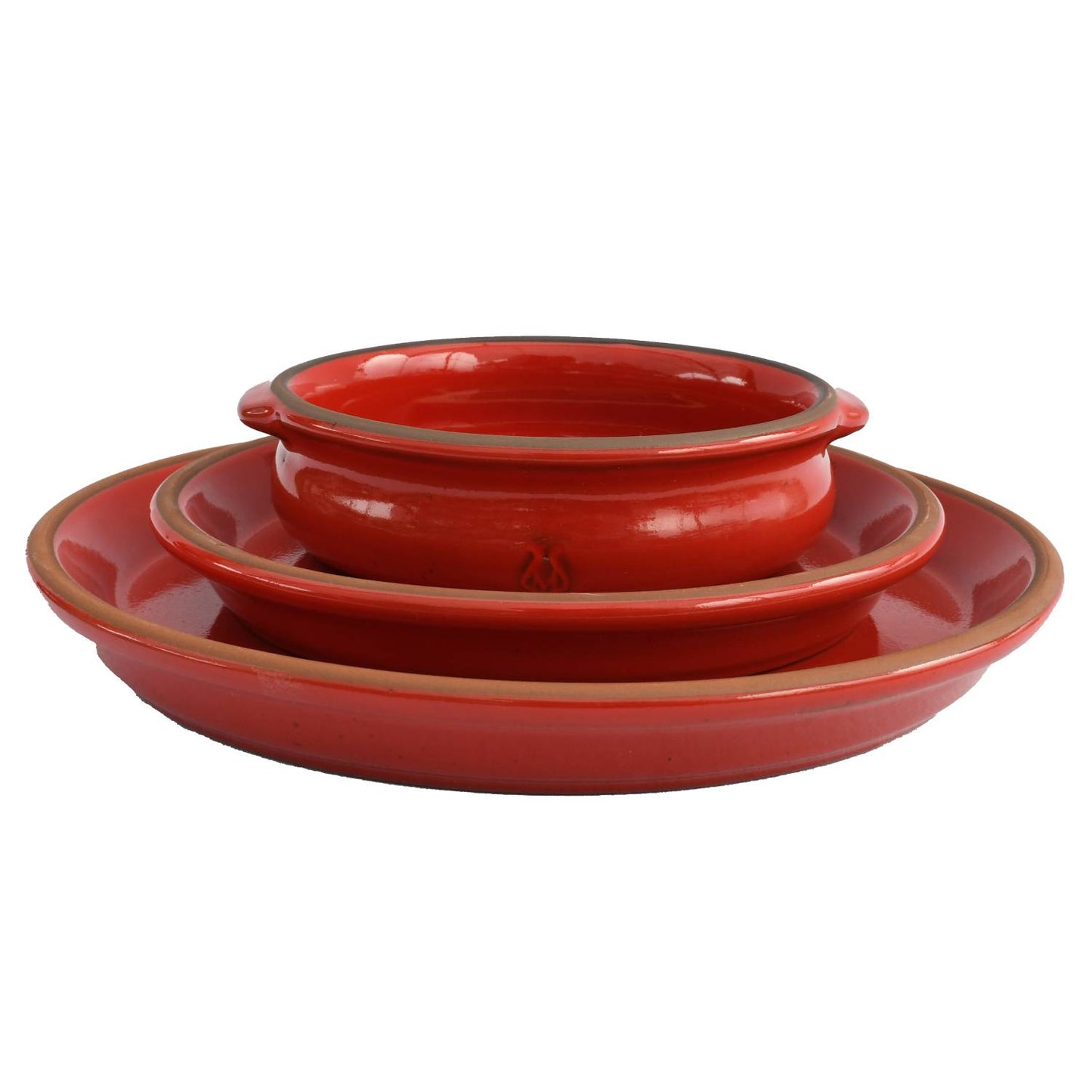 Set de Platos y Cazuelas Rojo Fuego
