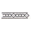 Pack 4 unidades Listel Trenza Negra - 5,5x26cm