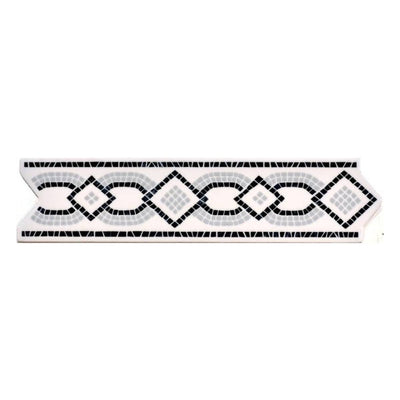 Pack 4 unidades Listel Trenza Negra - 5,5x26cm